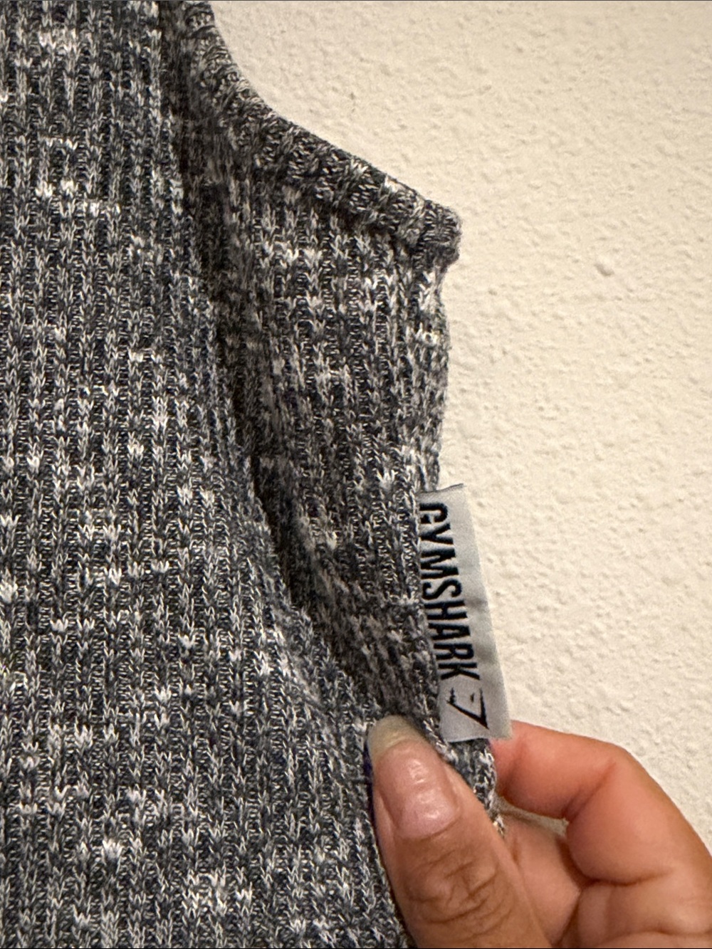 Gymshark Charcoal Ribbed Cropped Tank Top - Picture 3 of 7